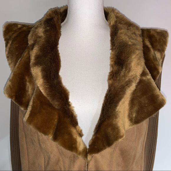 New Nygard Size XL Faux Suede Fur Jacket Sweater - Picture 2 of 9